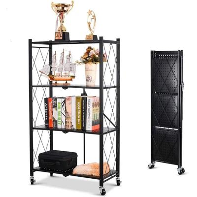 رفوف التخزين المعدنية القابلة للطي 4 طبقات