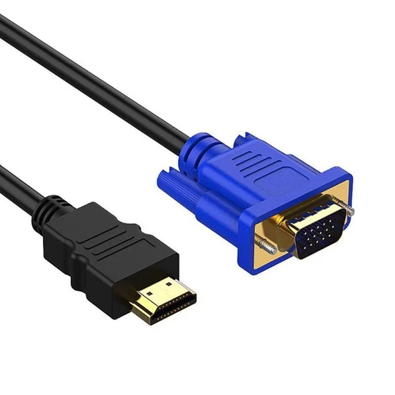 Gold-Plated Male HDMI To Male VGA HD-15 Cable