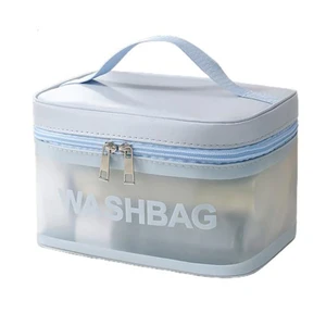 حقيبة تخزين المكياج شفافة ومقاومة للماء