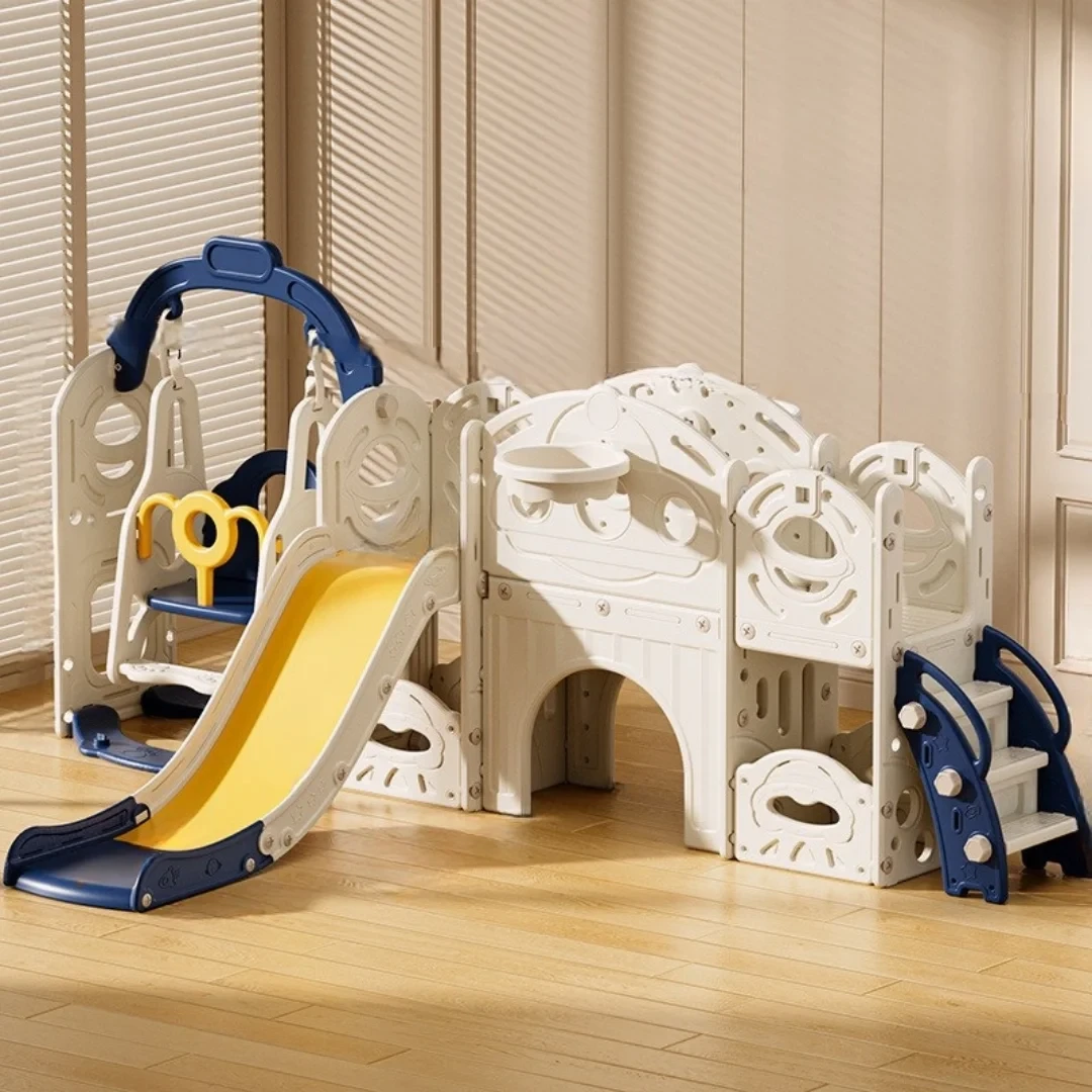 Kids' Home Playset (Slide, Tunnel, Swing and Basket Ring)