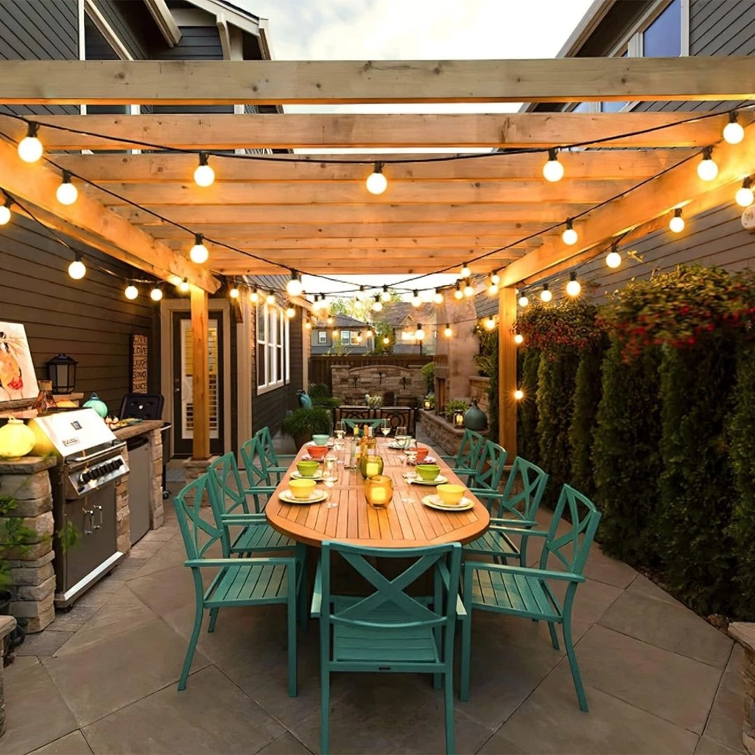 Restaurant String Lights Outdoor Outdoor String Lights Dining Room