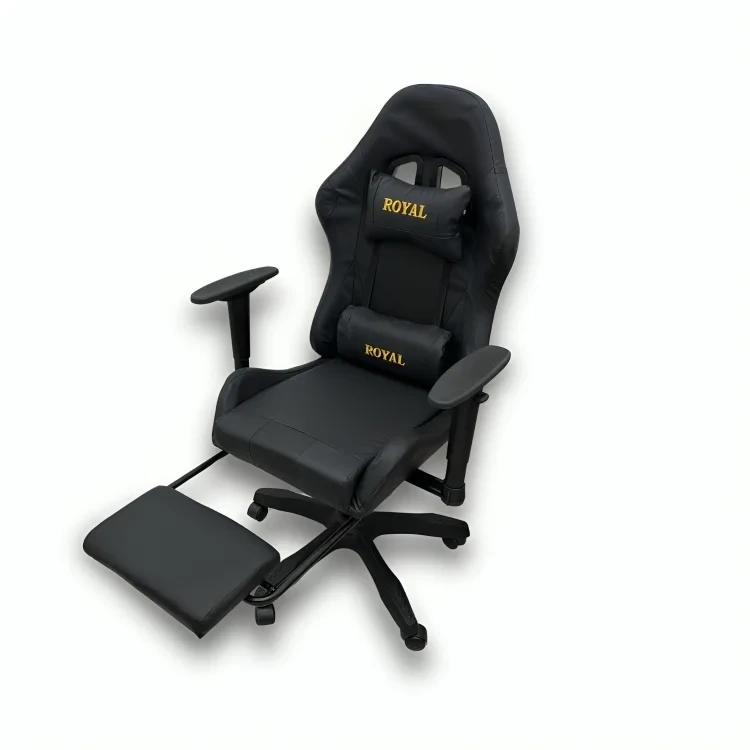 Gaming Chair with Adjustable Headrest, Lumbar Pillow and Footrest