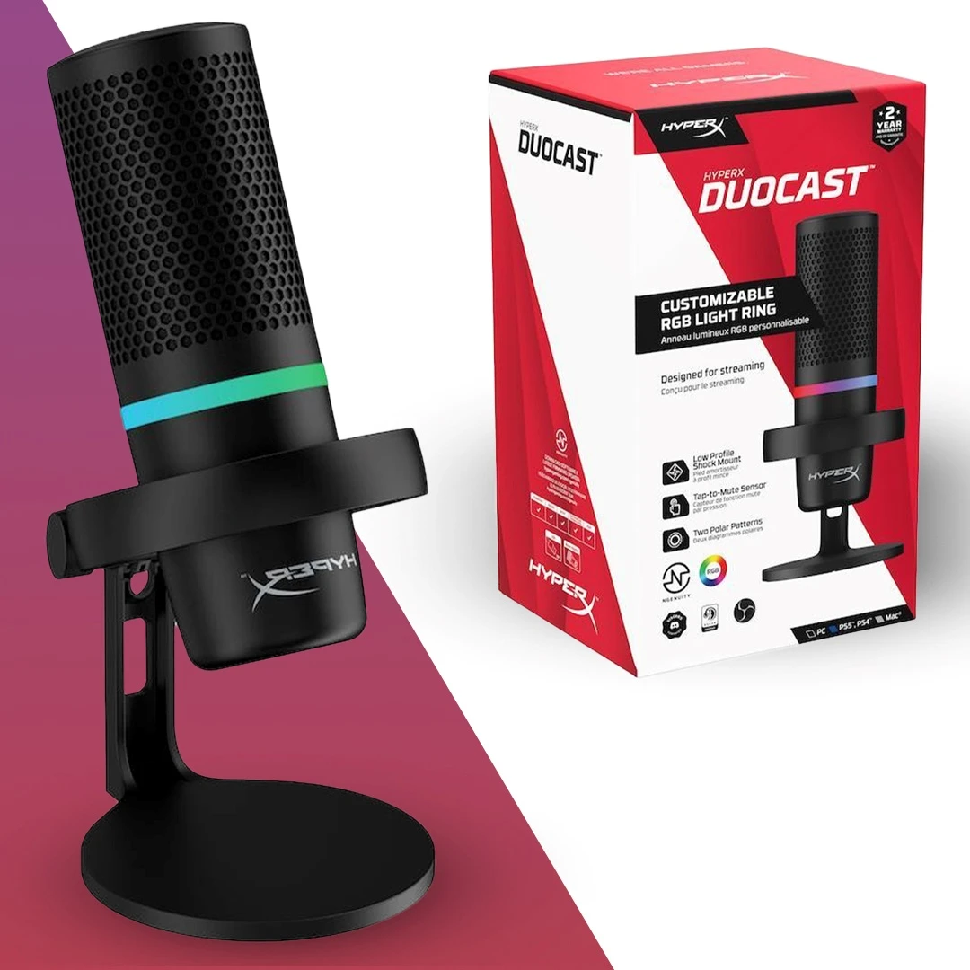 HyperX DuoCast - USB Microphone with RGB Lighting