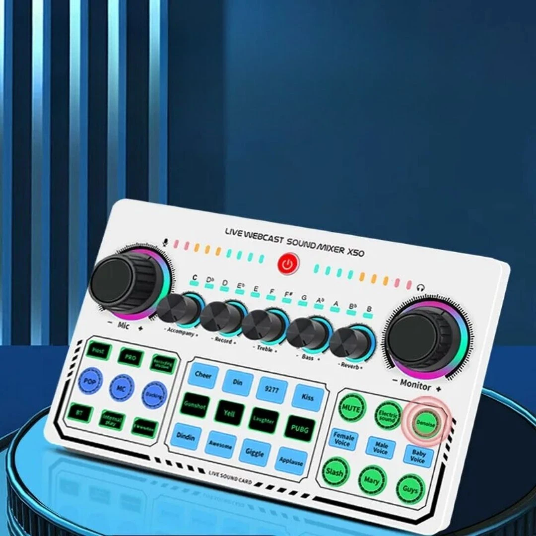 X50 Sound Card Live Webcast Sound Mixer