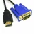 Gold-Plated Male HDMI To Male VGA HD-15 Cable