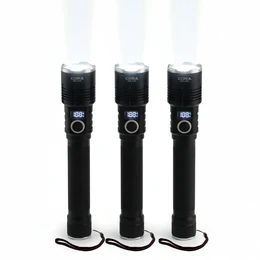 cobra 12-led 15-inch flashlight with rechargeable battery Mr. Light Super Bright Latest LED Flashlight, Torch Ideal For Outdoor Activities, Hiking And Camping USB, Charging Function,4 Hours Run Time Coverage, 3000 Meters Mr. Light Rechargeable LED Flashlight