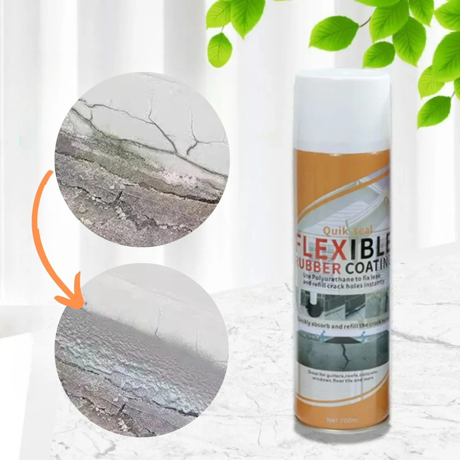 Flexible rubber paint top