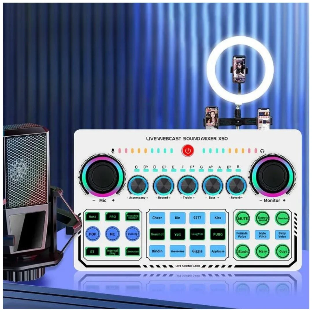 X50 Sound Card Live Webcast Sound Mixer