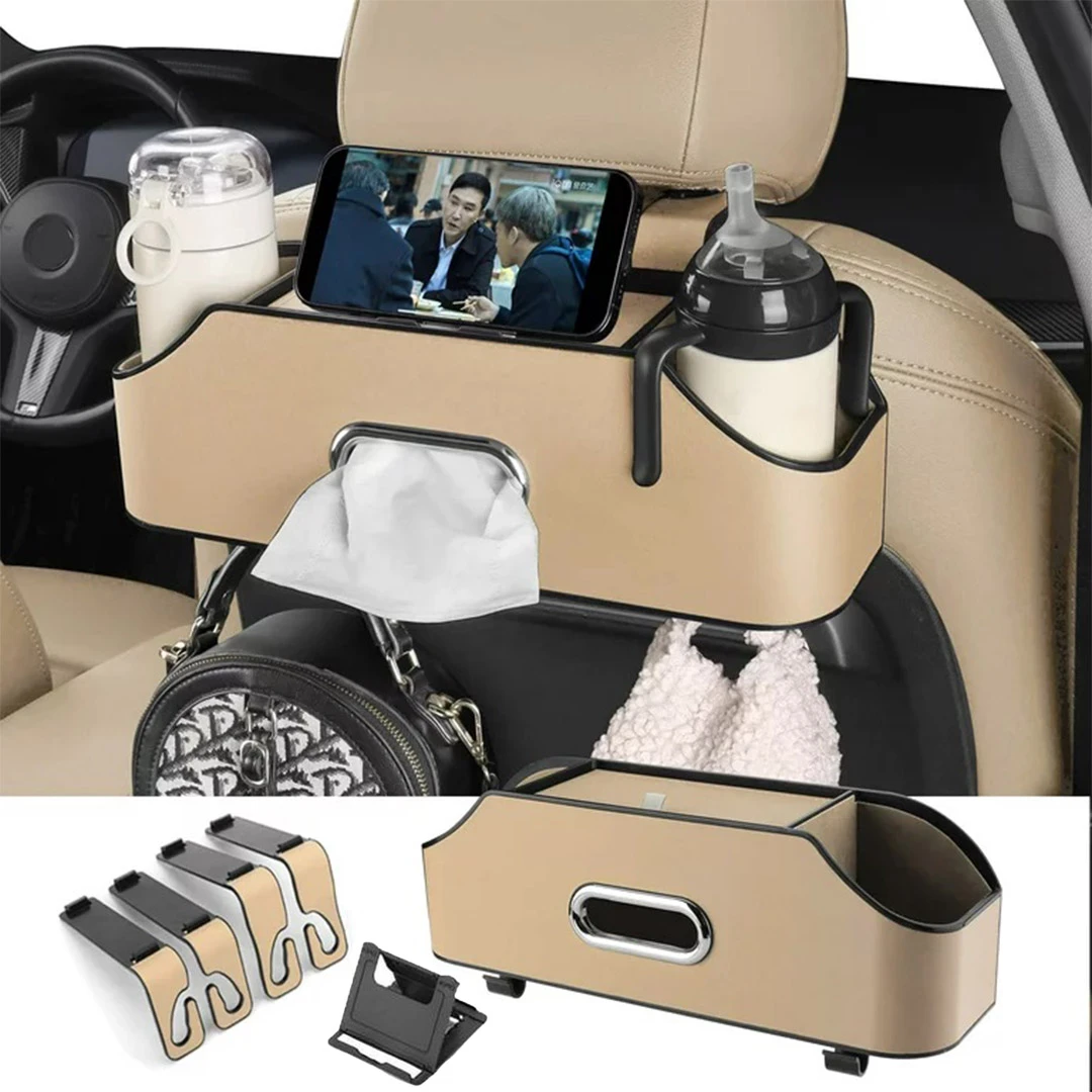 Car Seat Hanger Tissue Cup Holder Armrest Box Storage Organizer