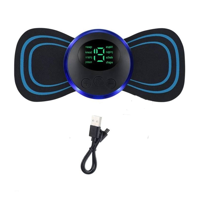 1pc Pulse Smart Mini Neck Massager Sticker USB Rechargeable Multi-function  Massage Device Portable Shoulder & Neck Massager