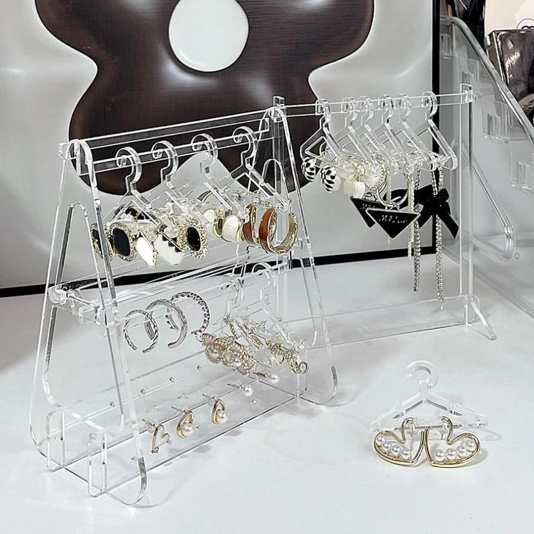 Jewelry Organizer Stand Tier Brass Metal T-Bar Jewelry Organizer