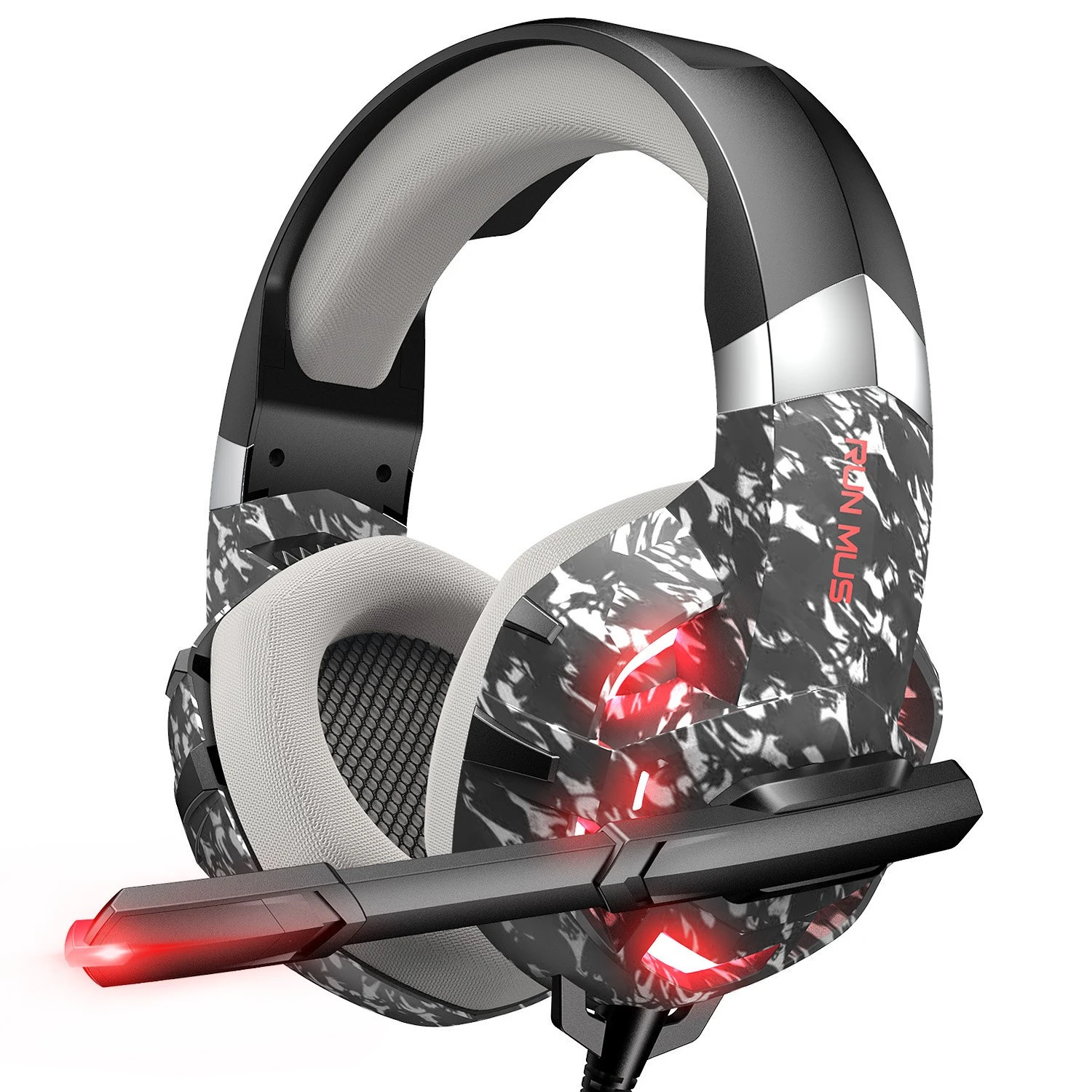 RUNMUS K2 PRO Professional Gaming Headset Camouflage Grey
