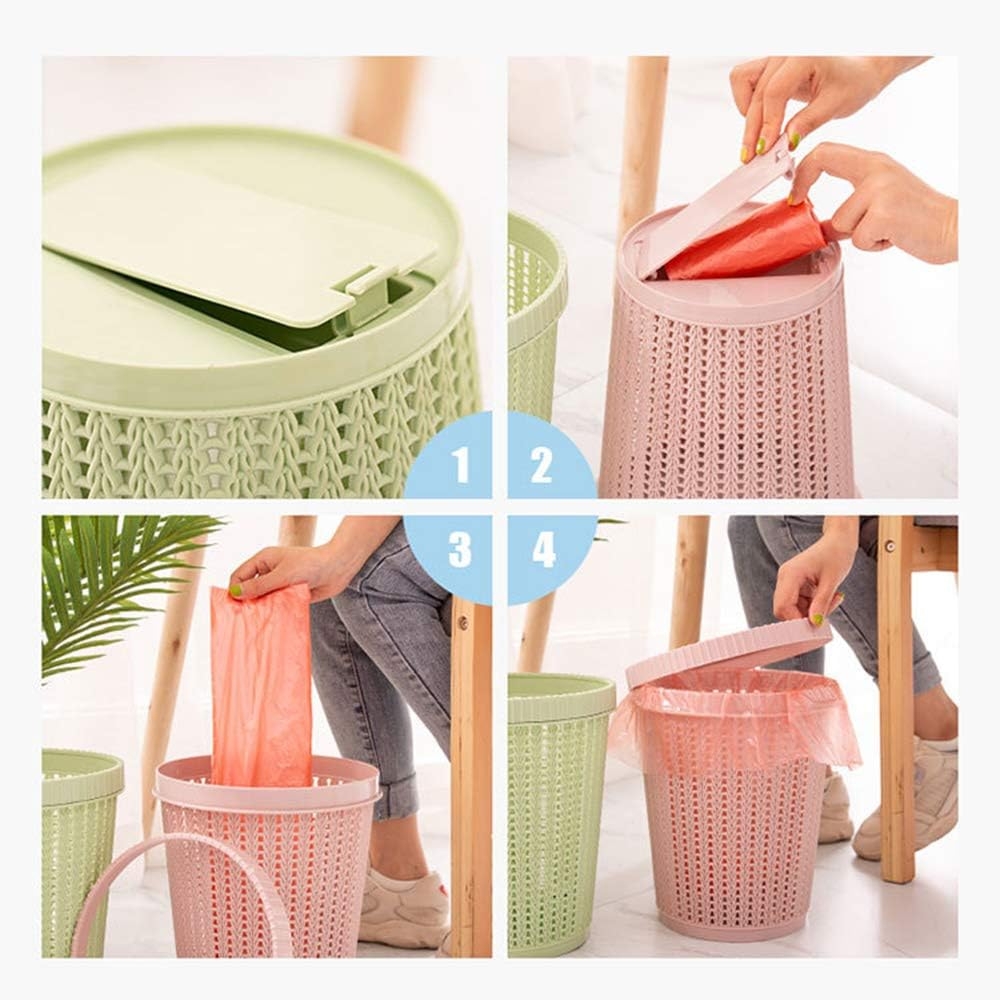 Multifunctional Trash Can with Built-In Garbage Bag Box
