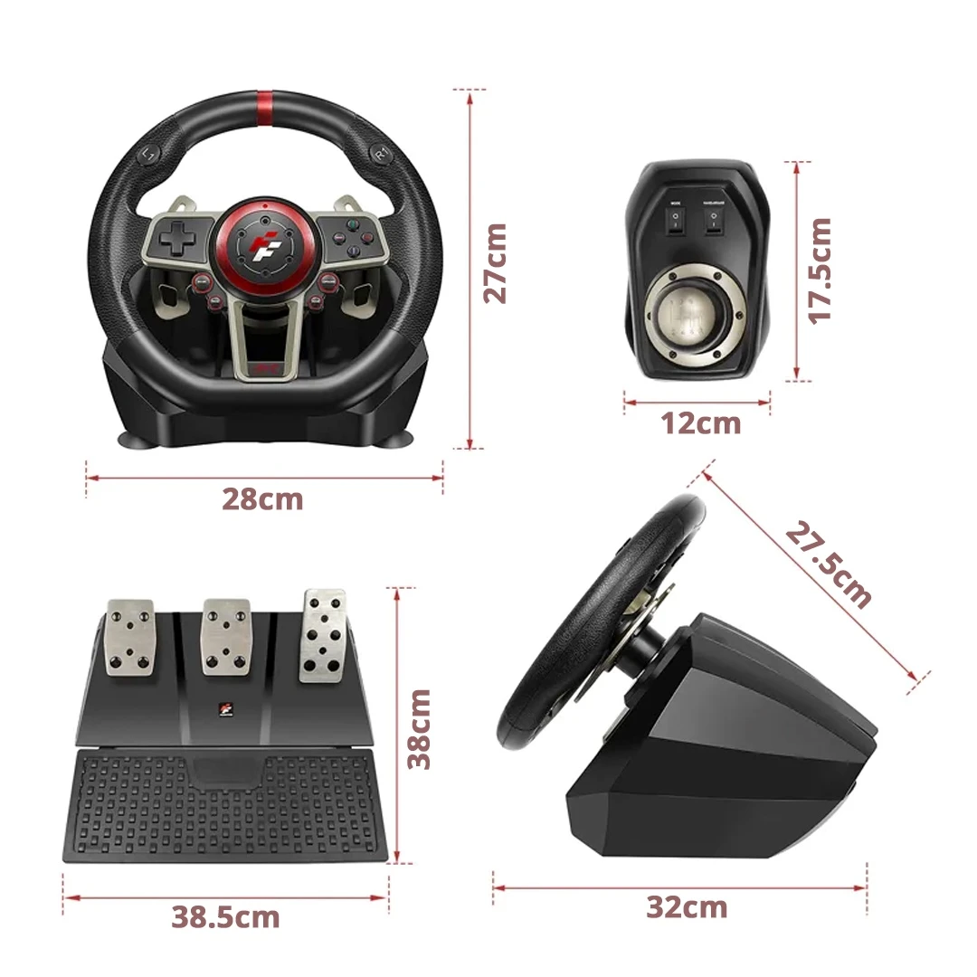 Amazon.com: Flashfire Suzuka 900R racing wheel set with Clutch pedals and  H-shifter for PC, PS3, PS4, Xbox 360, XBOX ONE and Nintendo Switch : Video  