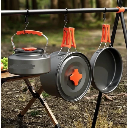 Portable Aluminum Camping Cookware Set