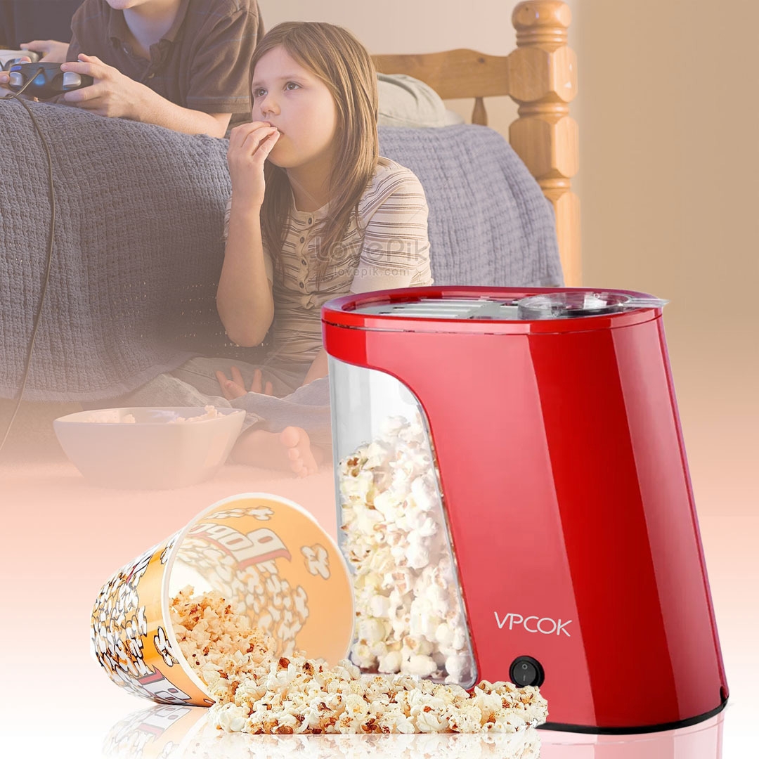 Source 1200W Mini Household Healthy Hot Air Oil-free Popcorn Maker Machine  Corn Popper For Home Kitchen on m.