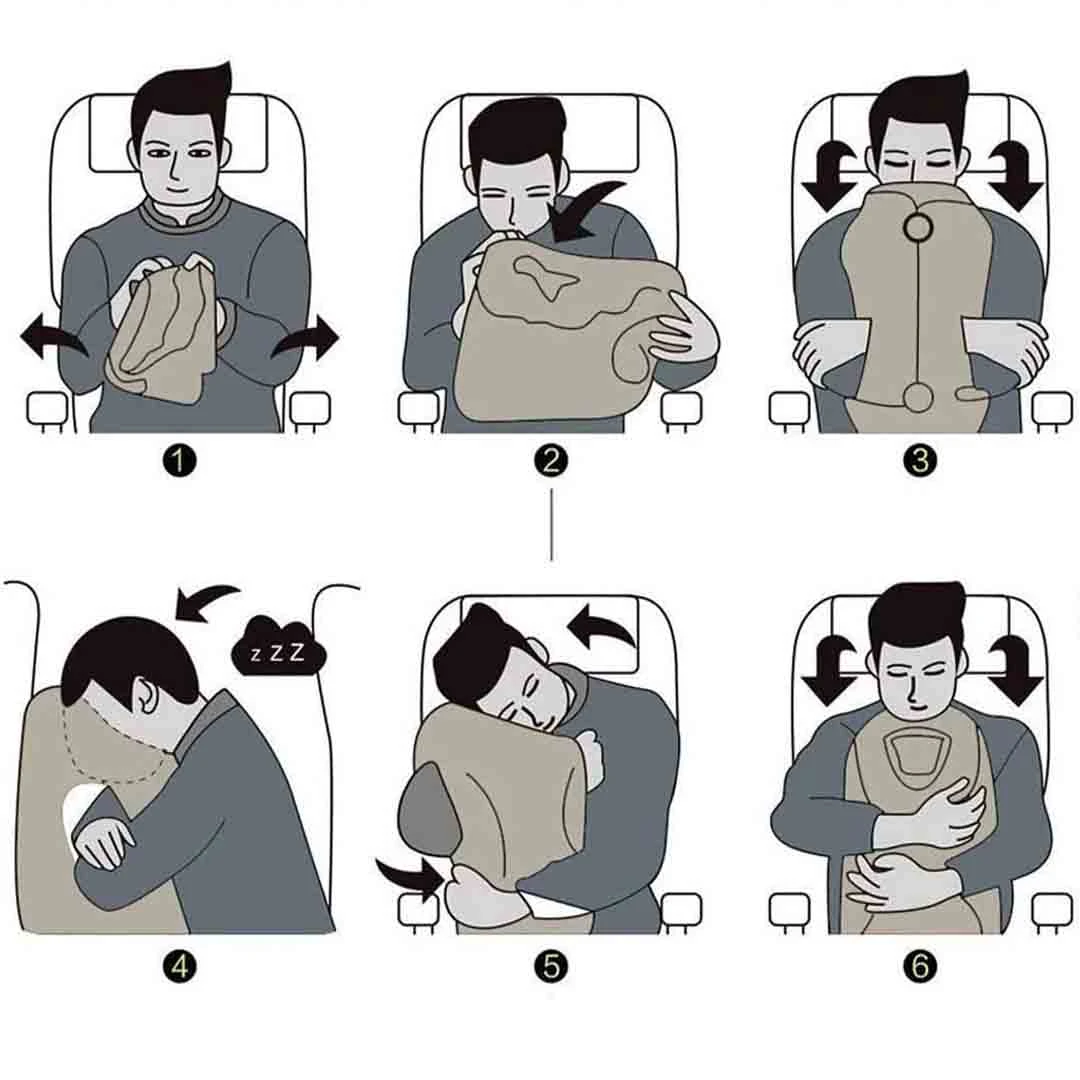 Portable Inflatable Travel Pillow