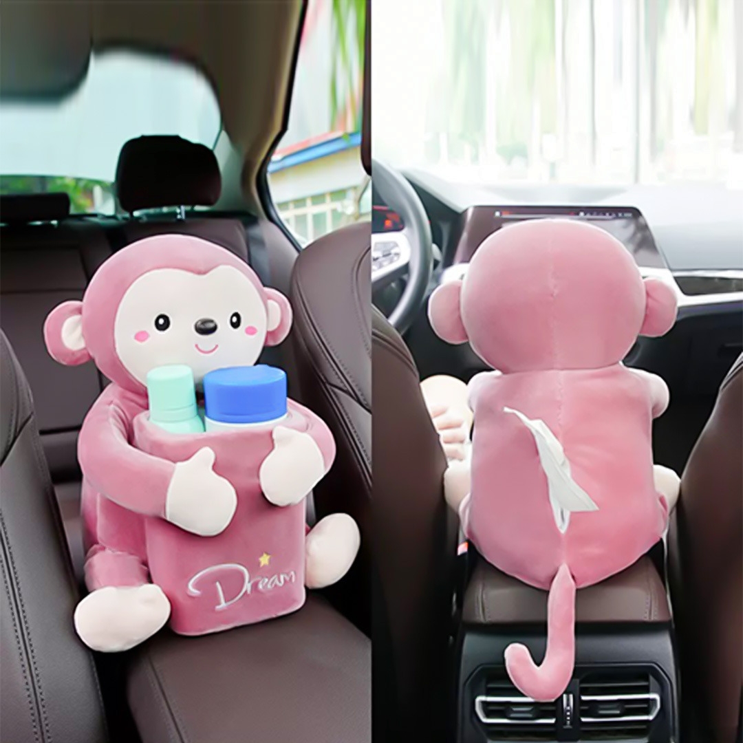 Portable Cartoon Monkey Paper Napkin Tissue Box Holder Organizer For Home Car  Office Accessories, Save More With Clearance Deals