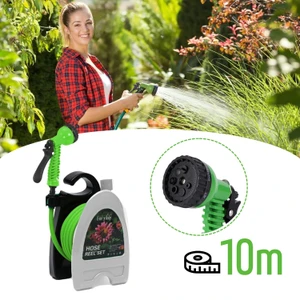 Early Jule Mini Garden Hose Reel Set - Green