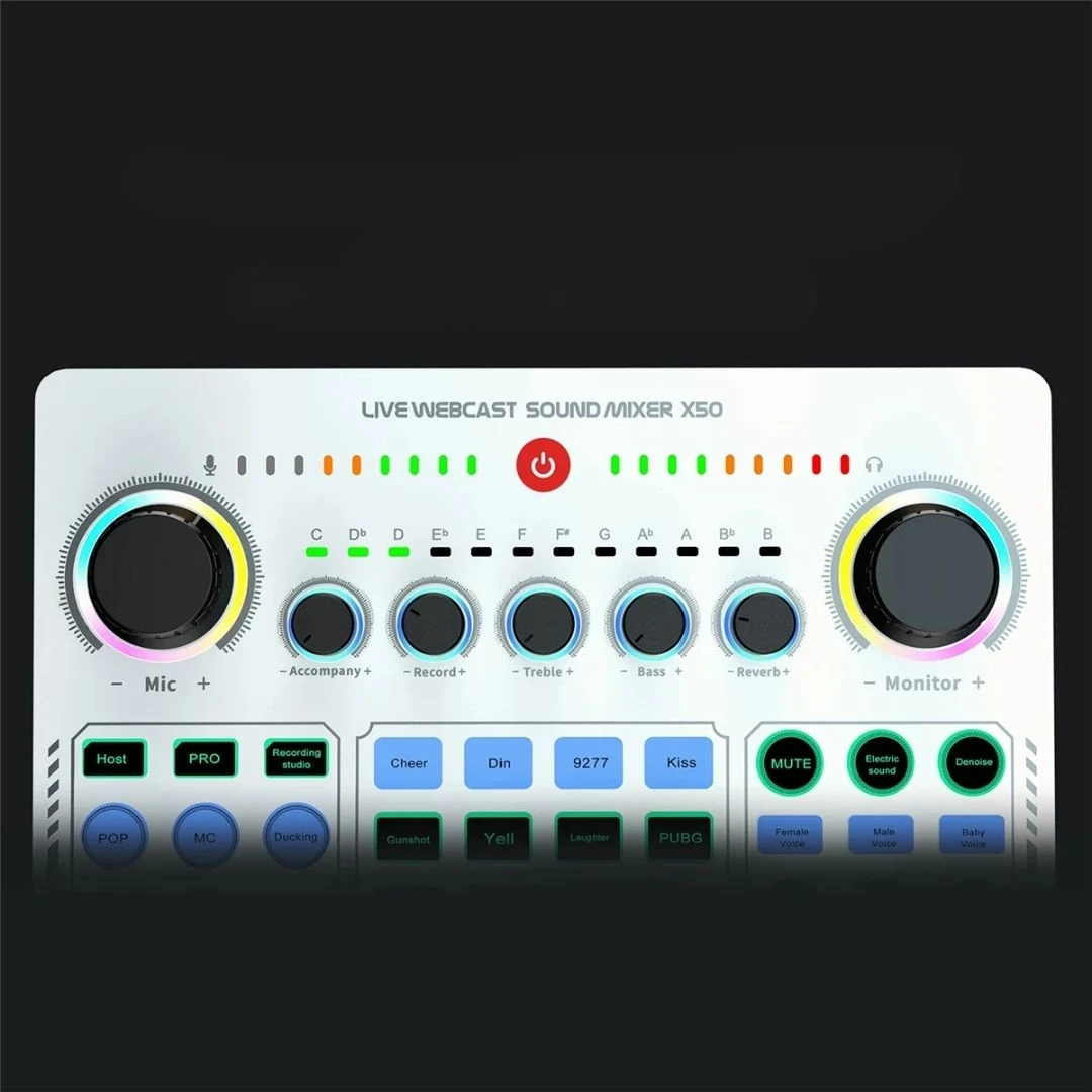 X50 Sound Card Live Webcast Sound Mixer