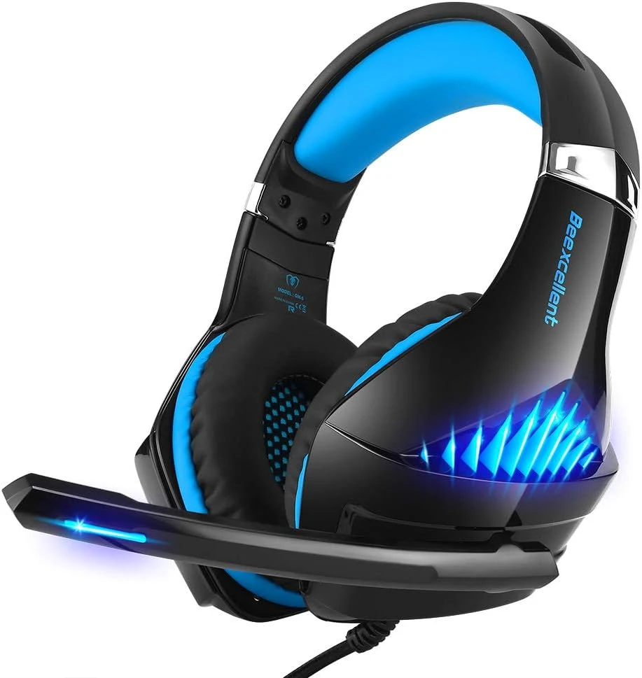 Beexcellent GM 5 Gaming Headset with RGB Light Blue