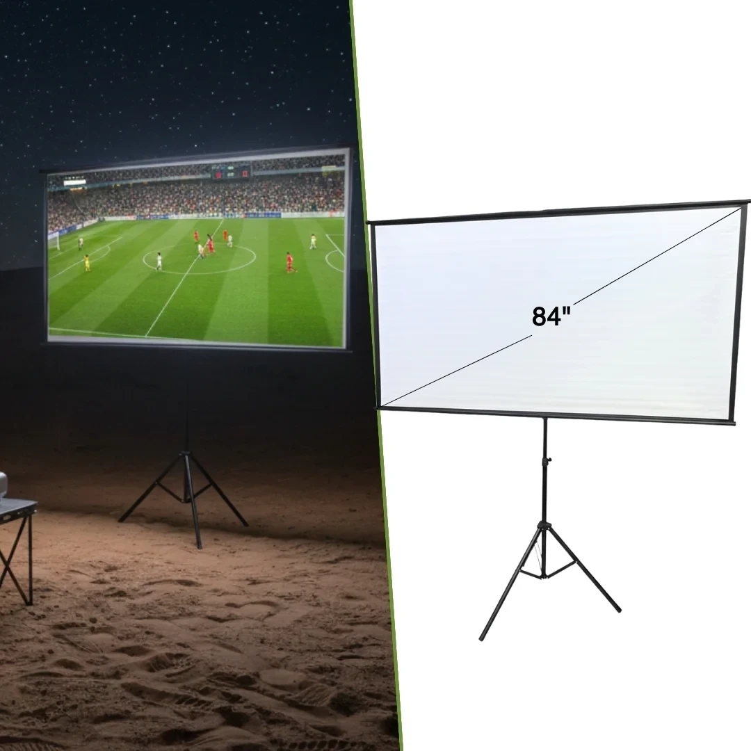 Projector Screen with Built-in Tripod