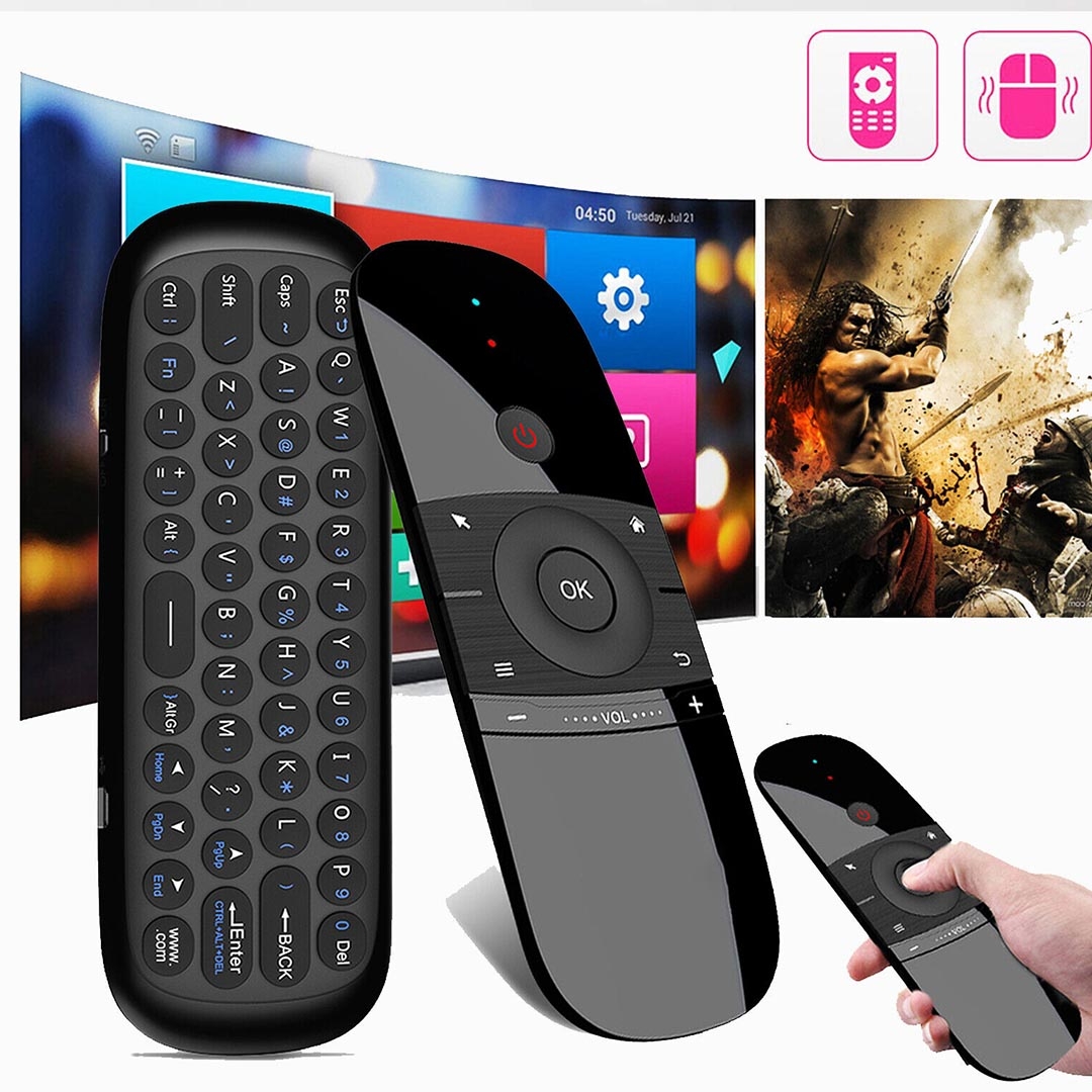 WeChip W1 Remote, Air Mouse Remote, Universal TV Remote, 2.4G Wireless  Keyboard Multifunctional Remote Control for Nvidia Shield/Android TV