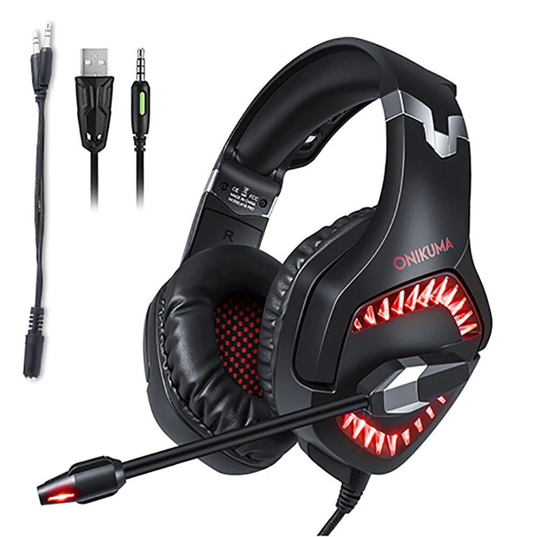 RUNMUS K1B Pro Stereo Gaming Headset Red