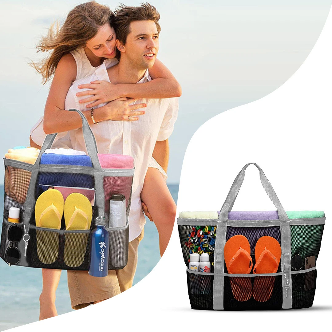 Small mesh beach bag store