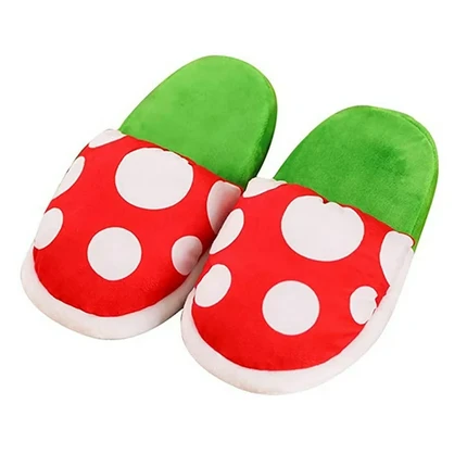 Mario Mushroom Slippers with Pipe Pot Holder