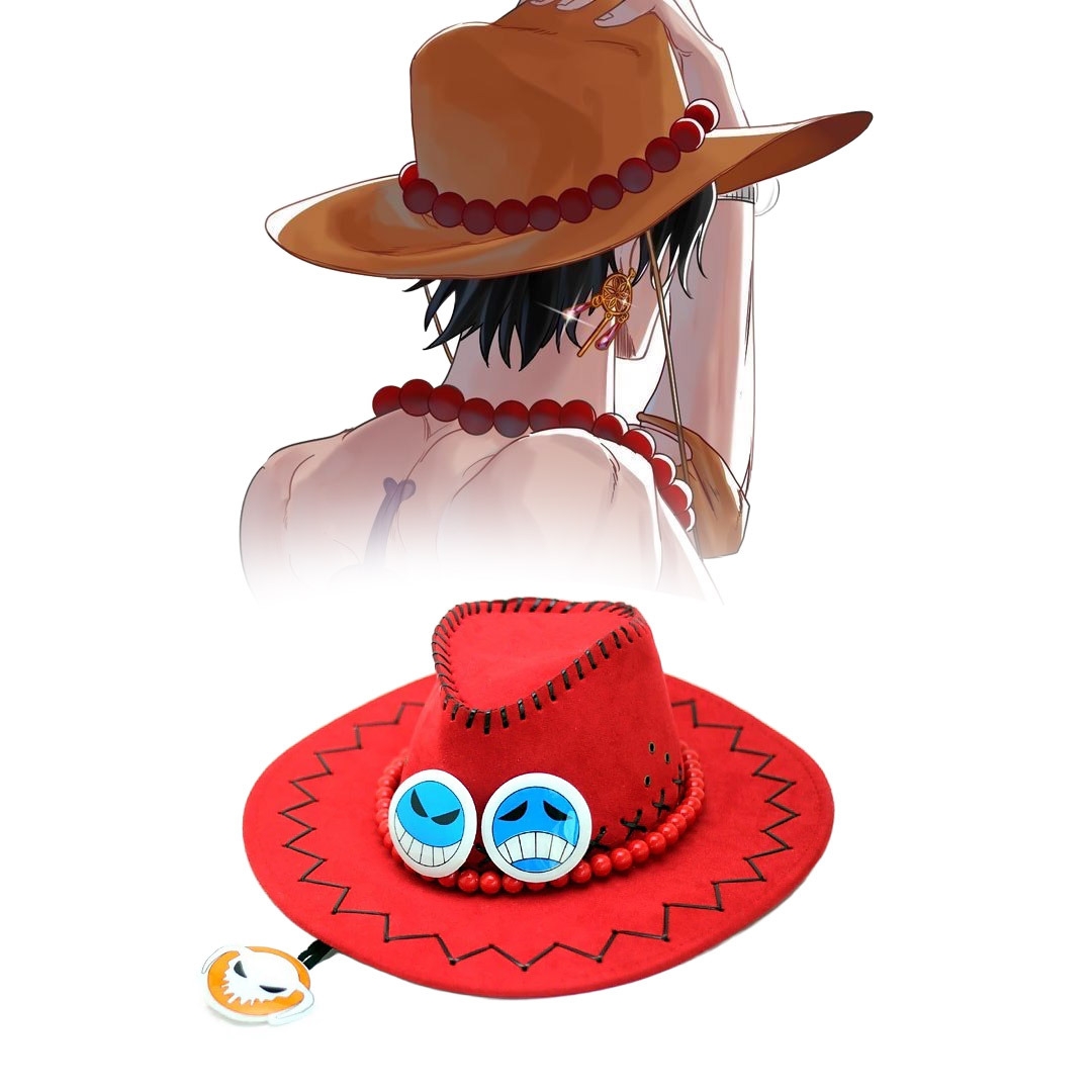 Portgas D. Ace Luffy Cowboy Hat Anime One Piece Travel Pirates