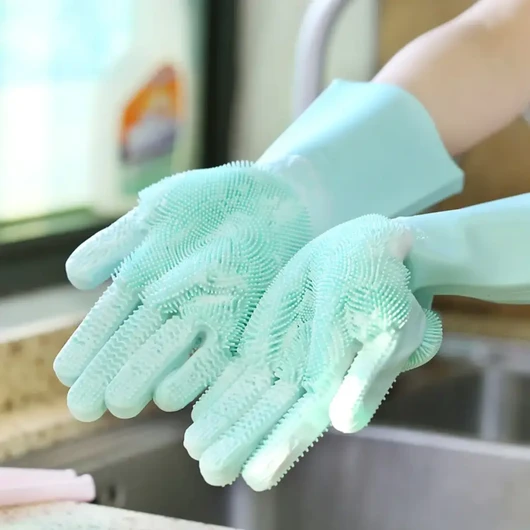 قفاز السيليكون للتنظيف وغسل الأواني