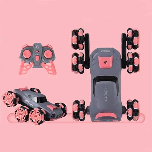 Rc Stunt Car with Six Wheel - Pink