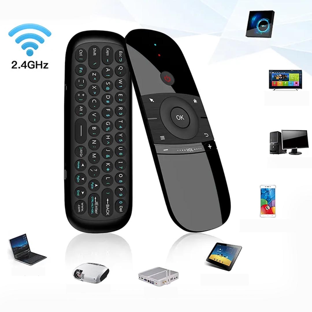 WeChip W1 Remote, Air Mouse Remote, Universal TV Remote, 2.4G Wireless  Keyboard Multifunctional Remote Control for Nvidia Shield/Android TV