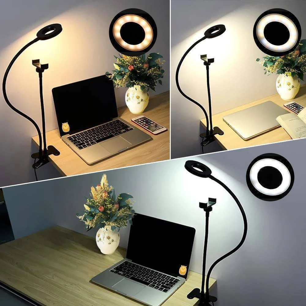 Ring lamp with phone holder discount