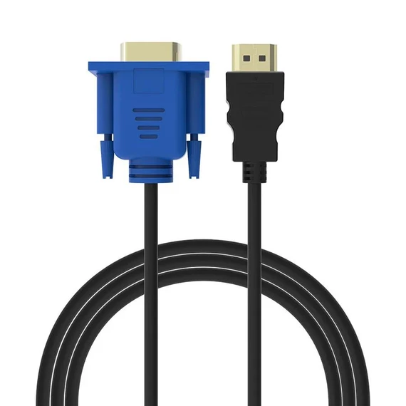 Gold-Plated Male HDMI To Male VGA HD-15 Cable
