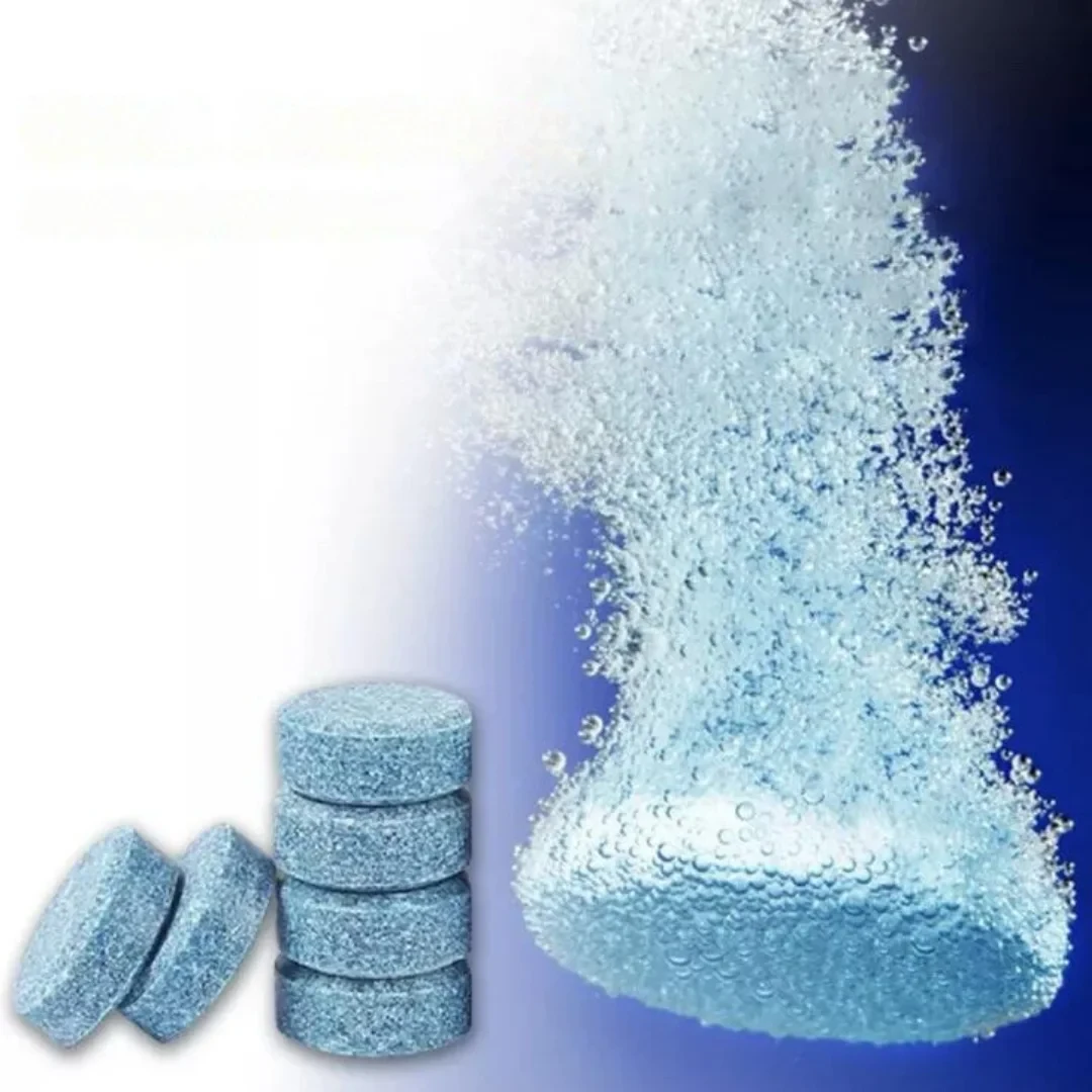 10 Pack Car Windshield Washer Effervescent Tablets – Blue Concentrated Cleaner Tablets For Windshield Washer Fluid - View #2